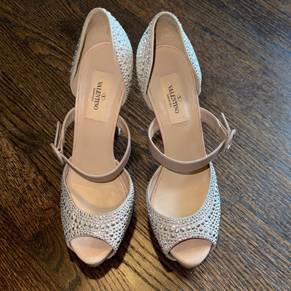 Valentino Women's Sparkling Silver Heels